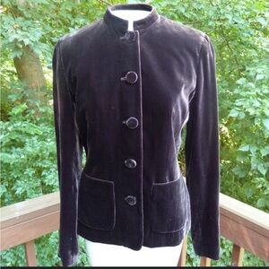 Ann Taylor Vintage  Black Velvet Blazer